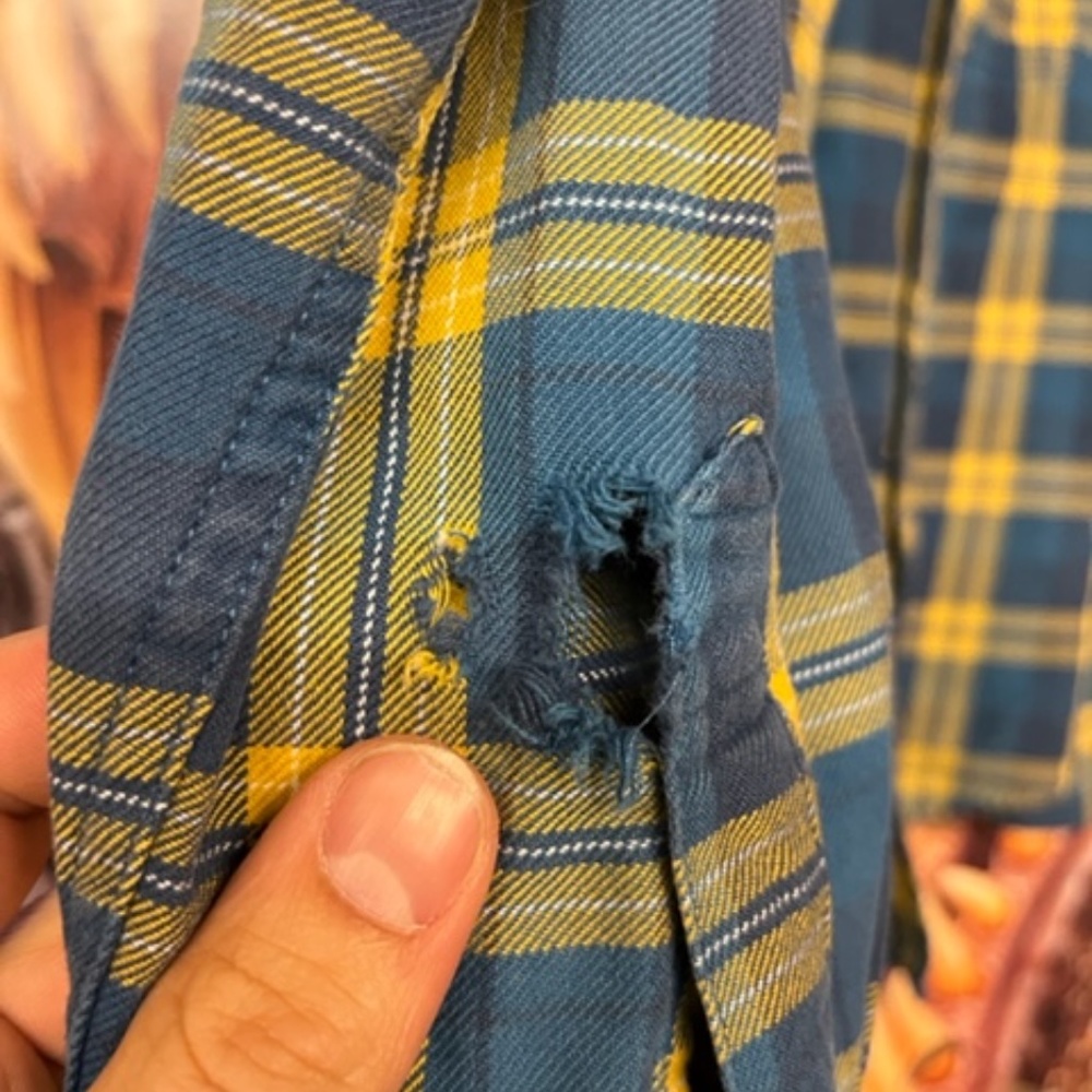vintage 90's Fall colors Flannel American Eagle - Picture 3 of 6